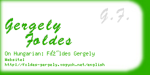 gergely foldes business card